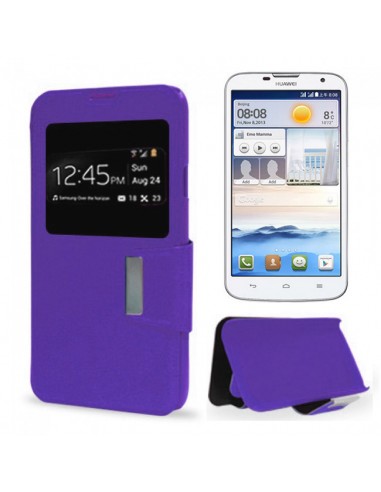 Funda libro soporte Huawei Ascend G730 morada