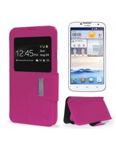 Funda libro soporte Huawei Ascend G730 rosa