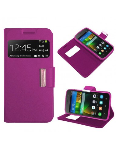 Funda libro soporte TPU Huawei Y3 / Y360 rosa