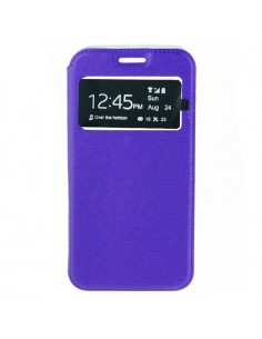 Funda libro soporte imán ventana Xiaomi Redmi Note 4 / Note 4X morada