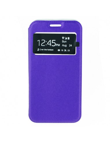 Funda libro soporte imán ventana Xiaomi Redmi Note 4 / Note 4X morada