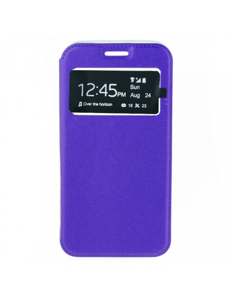 Funda libro soporte imán ventana Xiaomi Redmi Note 4 / Note 4X morada