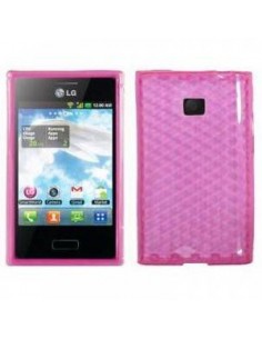 Funda gel TPU diamond LG L3 (E400) rosa