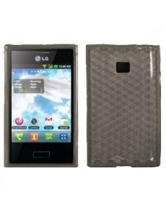 Funda gel TPU diamond LG L3 (E400) gris humo