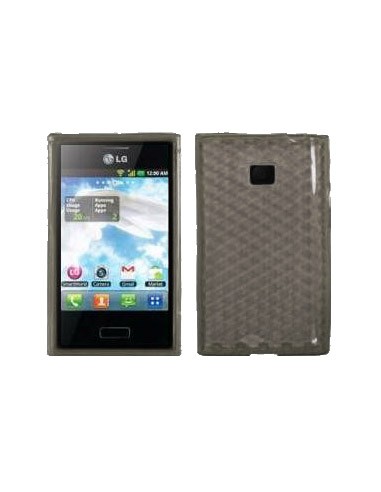 Funda gel TPU diamond LG L3 (E400) gris humo