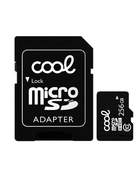 Tarjeta memoria microSD con adaptador 256 GB COOL (Clase 10)