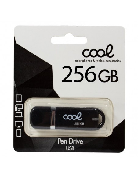 Pendrive llavero USB 256 GB 2.0 COOL Cover negro