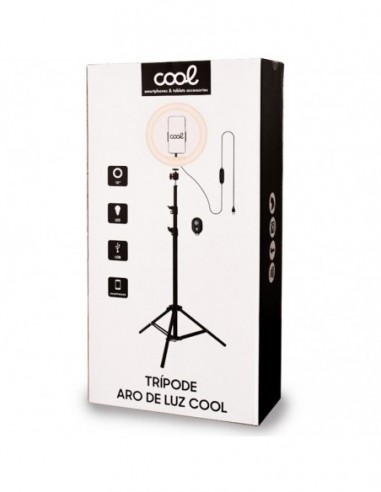 Soporte trípode (180 cm) con aro de...