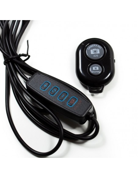 Soporte trípode (180 cm) con aro de luz LED COOL + mando Bluetooth