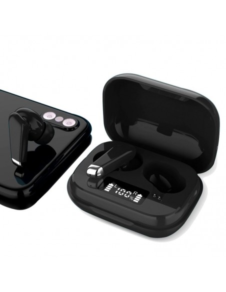 Auriculares Bluetooth estéreo Dual Pod Earbuds COOL URBAN LCD negros