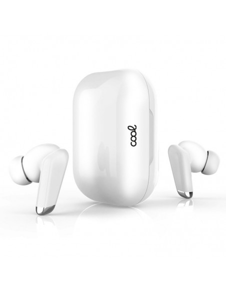 Auriculares Bluetooth estéreo Dual Pod Earbuds COOL URBAN LCD blancos