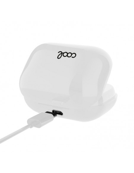 Auriculares Bluetooth estéreo Dual Pod Earbuds COOL URBAN LCD blancos