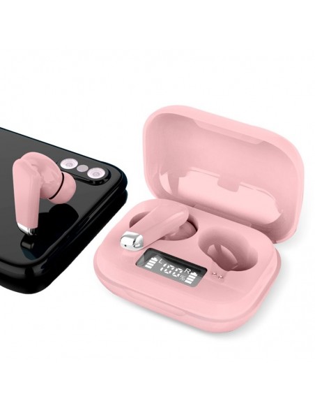 Auriculares Bluetooth estéreo Dual Pod Earbuds COOL URBAN LCD rosas