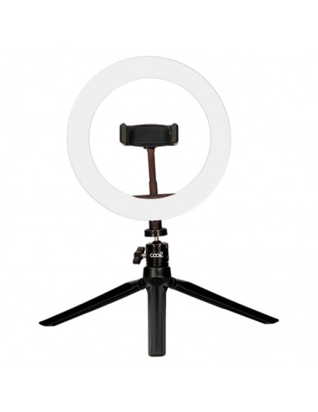 Soporte sobremesa (50 cm) con aro de luz LED COOL + mando Bluetooth