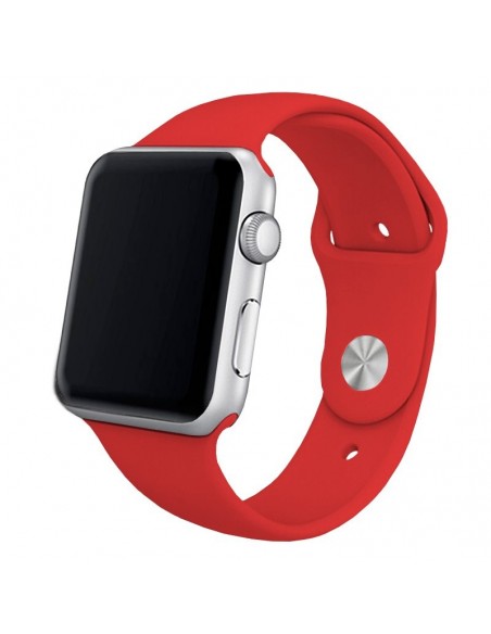 Correa COOL Apple Watch Series 1 / 2 / 3 / 4 / 5 / 6 / SE (38 / 40 mm) goma roja