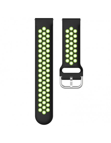 Correa universal 20mm Amazfit Bip / GTS / Bip Lite / Huawei / Samsung / COOL Oslo goma negra y verde