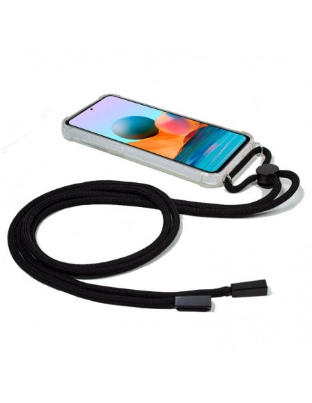 Carcasa TPU transparente Xiaomi Redmi Note 10 Pro cordón negro