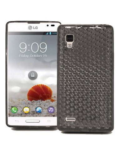 Funda gel TPU diamond LG Optimus L9 P760 negra o gris humo