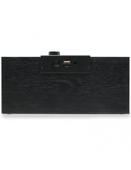 Altavoz universal Bluetooth COOL Retro (20W) diseño madera nogal frontal plata