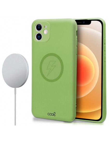 Carcasa TPU iPhone 12 mini magnética verde pistacho