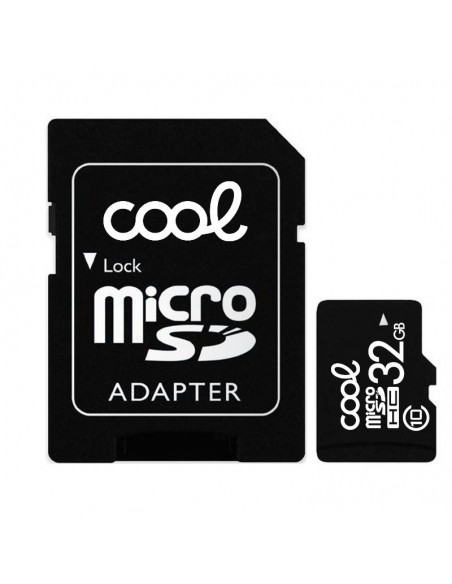 Tarjeta memoria microSD con adaptador 32 GB COOL (Clase 10)