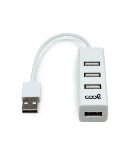 Hub USB 2.0 universal COOL 4 puertos USB blanco