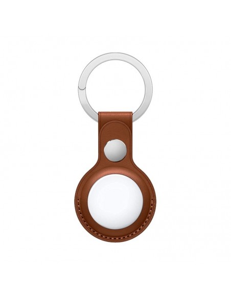 Llavero protector COOL compatible AirTag polipiel marrón