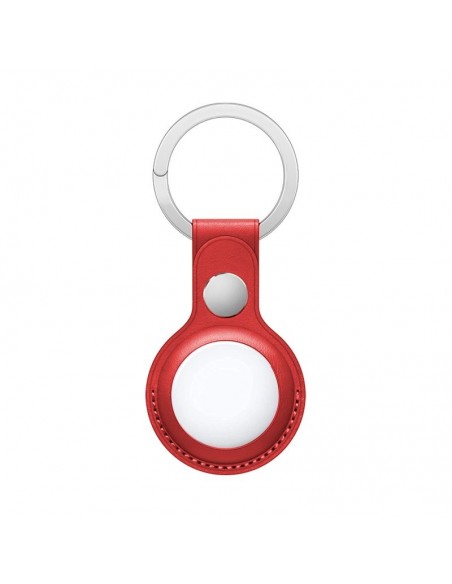 Llavero protector COOL compatible AirTag polipiel roja
