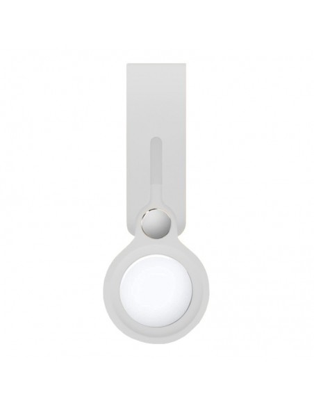 Colgante funda TPU COOL compatible AirTag gel blanco