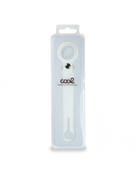 Colgante funda TPU COOL compatible AirTag gel blanco