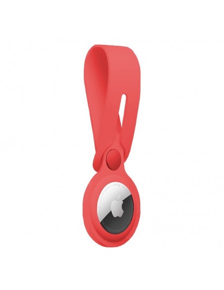 Colgante funda TPU COOL compatible AirTag gel rojo