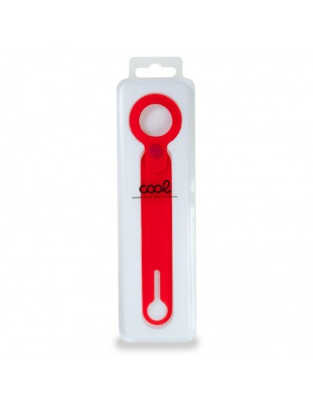 Colgante funda TPU COOL compatible AirTag gel rojo