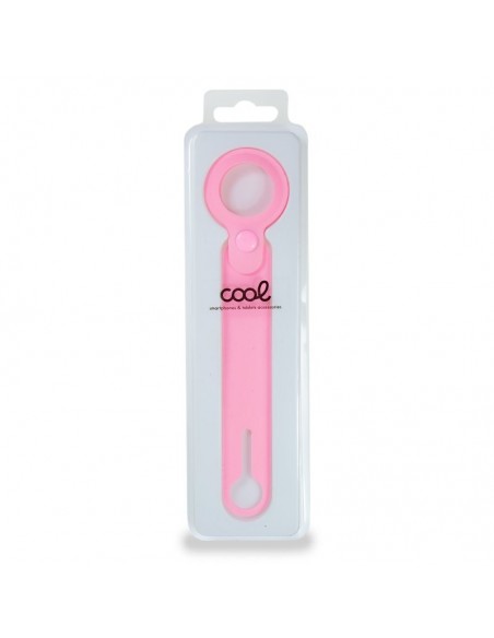 Colgante funda TPU COOL compatible AirTag gel rosa