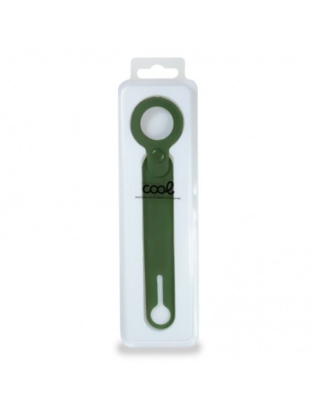 Colgante funda TPU COOL compatible AirTag gel verde