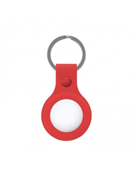 Llavero protector TPU COOL compatible con AirTag gel rojo