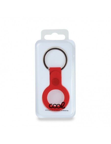 Llavero protector TPU COOL compatible con AirTag gel rojo