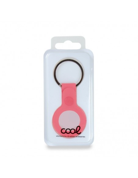 Llavero protector TPU COOL compatible con AirTag gel rosa