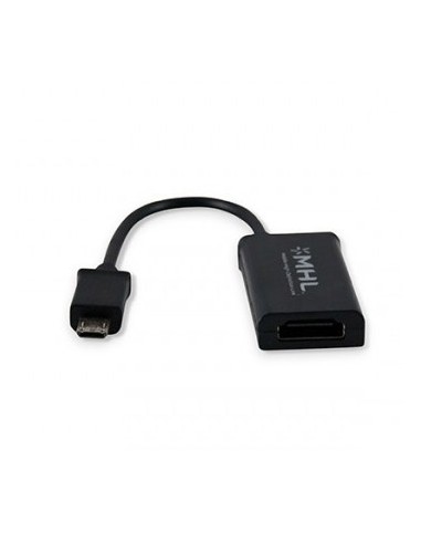 Cable MHL microUSB macho 5 pines a HDMI hembra 11 pines