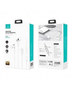 Auriculares USAMS compatibles Lightning iPhone 7 / 8 / X / XS / XR / 11 / 12 (Blíster) 2