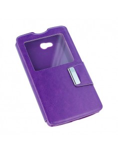 Funda libro soporte LG L80 morada