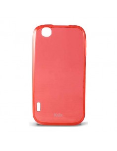 Funda gel TPU LG Optimus Sol (E730) translúcida roja