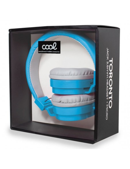 Auriculares cascos Jack 3,5 mm COOL Toronto con micro azules