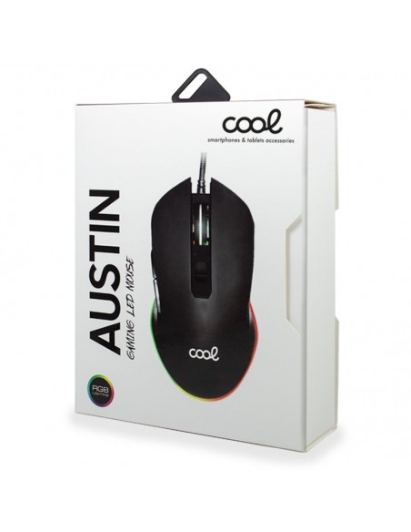 Ratón de juego USB RGB (ilumindo) COOL Austin negro