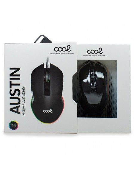 Ratón de juego USB RGB (ilumindo) COOL Austin negro