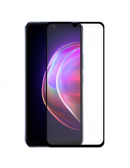 Protector pantalla vidrio templado Vivo V21 5G negro (Pegado total 3D)