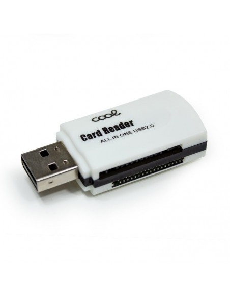 Lector USB de tarjetas de memoria universal COOL (todo en uno) blanco