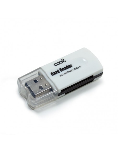 Lector USB de tarjetas de memoria universal COOL (todo en uno) blanco