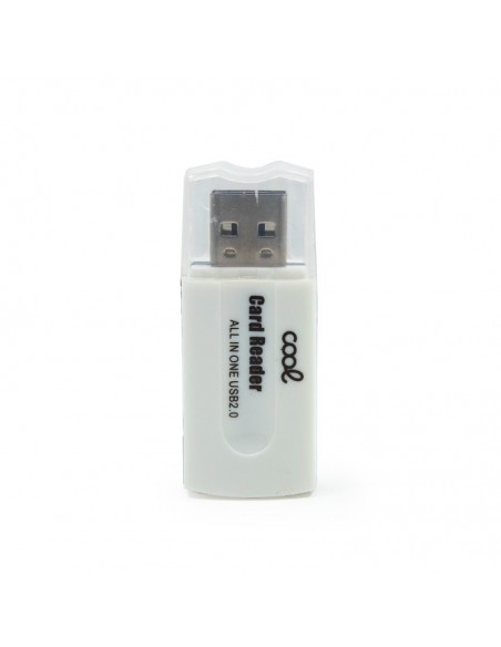 Lector USB de tarjetas de memoria universal COOL (todo en uno) blanco