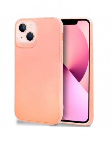 Carcasa TPU cama tela iPhone 13 rosa