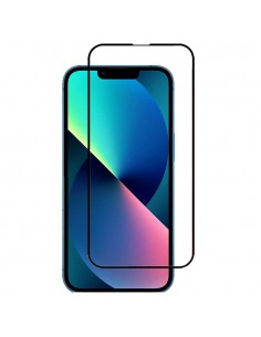 Protector pantalla vidrio templado iPhone 13 mini negro (Pegado total 3D) 2